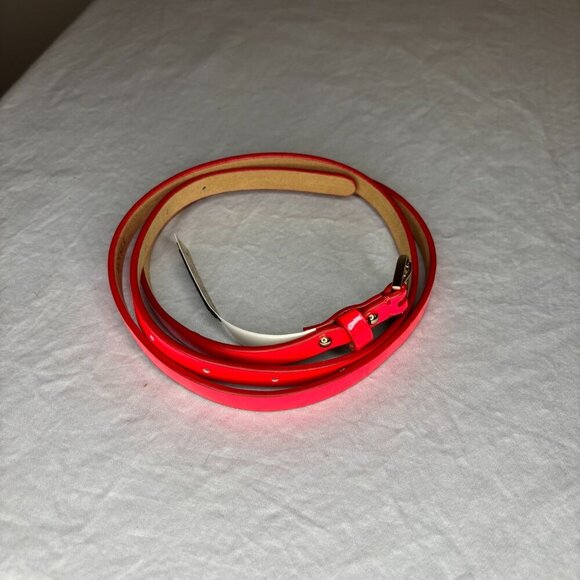 ANN TAYLOR NEW Hot Pink / Orange Skinny Belt Womans L - Picture 1 of 5